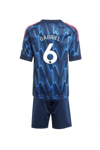 Fotbalové Dres Arsenal Gabriel Magalhaes #6 Dětské Venkovní Oblečení 2025-26 Krátký Rukáv (+ trenýrky)